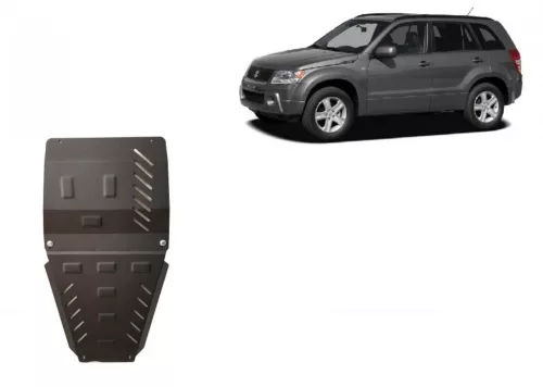 Suzuki Grand Vitara 2 2005-2019 SCUT Steel Gearbox and differential skid plate