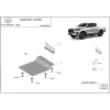   Toyota Hilux 2021-2025 SCUT Aluminium Particle filter skid plate