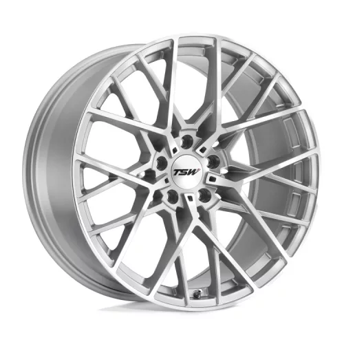 Alloy Wheel 19x8.5 ET35 5x120 Sebring Silver W/ Mirror CUT Face TSW