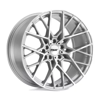   Alloy Wheel 19x8.5 ET42 5x108 Sebring Silver W/ Mirror CUT Face TSW