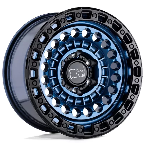Alloy Wheel 20x9.5 ET12 8x165.1 Cobalt Blue W/ Black Ring Sentinel Black Rhino