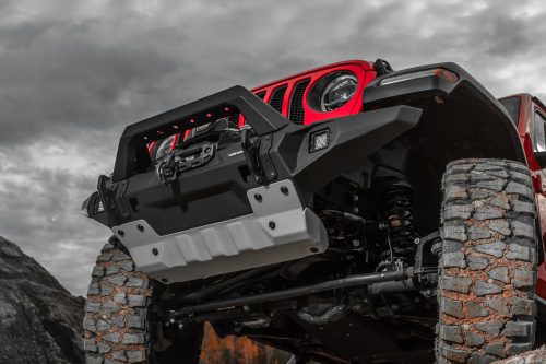 RIVAL4x4 aluminium front bumper with winch holder and LED Jeep Wrangler JL, JK; Jeep Gladiator JT