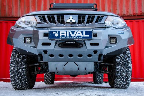 RIVAL4x4 aluminium front bumper with winch holder and LED Mitsubishi L200 2015-2019