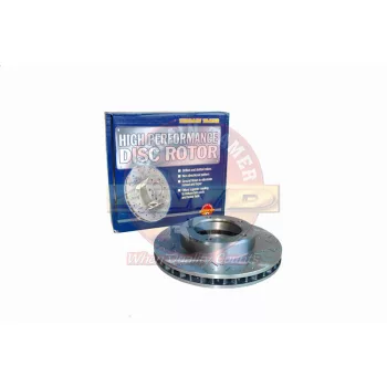   Terrain Tamer drilled and tapped cooled front brake disc HD Toyota Landcruiser FZJ HDJ UZJ 100 1998->