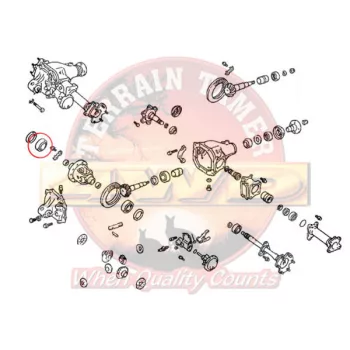   Terrain Tamer Első differenciálmű támcsapágy Id=50Mm Toyota Hilux LN107|111|130|61 RN106|110|130 VZN130 YN130|63 Landcruiser KDN90|95 KZJ90|95 RZJ90|95 VZJ90|95