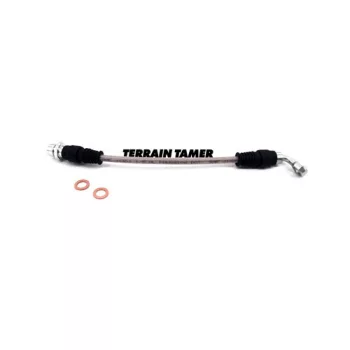   Terrain Tamer Fonott fékcső hátsó jobb oldali ABS-el és VSC-vel szerelt modellekhez ( Braided Brake Hose Rear R/H Suits Abs & Vsc) Toyota Landcruiser VDJ 76 78 79 2012->
