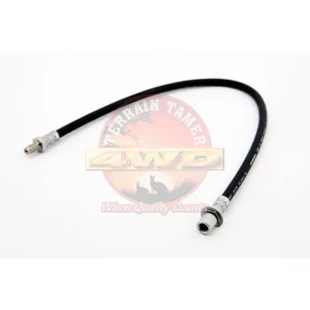   Terrain Tamer Fékcső hátsó alváztól a differenciál házig (150 mm-el hosszabb, mint a gyári) (Hose Brake Rear Body To Diff 150Mm Longer Than Original)