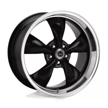   Alloy Wheel 18x9 ET24 5x114.3 AR105 Torq Thrust M Gloss Black W/ Machined LIP American Racing