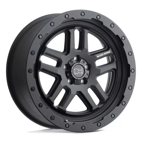 Alloy Wheel 17x8 ET38 6x130 Textured Matte Black Barstow Black Rhino