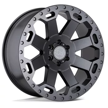   Alloy Wheel 17x8 ET52 6x130 Matte Gunmetal Warlord Black Rhino