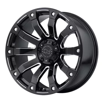   Alloy Wheel 17x9 ET-12 5x127 Gloss Black Milled Selkirk Black Rhino