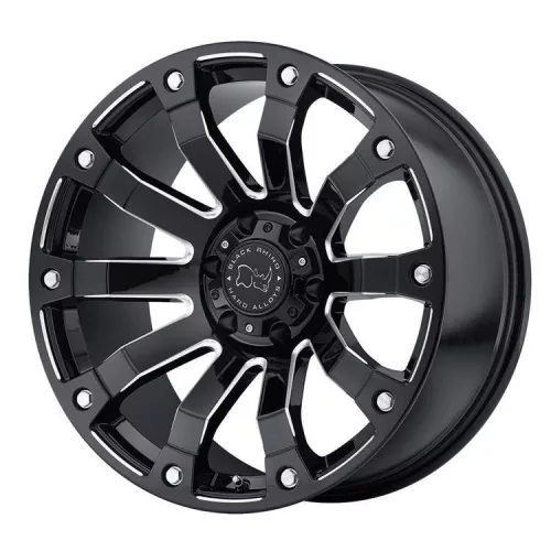 Alloy Wheel 17x9 ET-12 5x127 Gloss Black Milled Selkirk Black Rhino