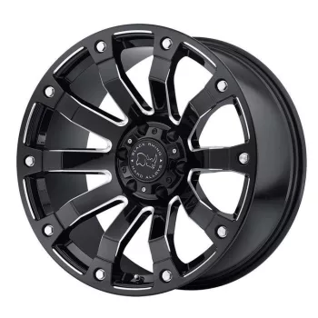   Alloy Wheel 20x9 ET0 5x139.7 Gloss Black Milled Selkirk Black Rhino
