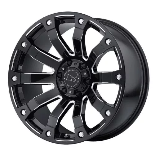 Alloy Wheel 20x9 ET0 5x139.7 Gloss Black Milled Selkirk Black Rhino