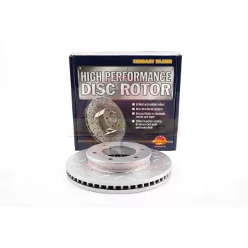   Terrain Tamer Féktárcsa fúrt és mart hűtött első TT (T/T Slotted & Drilled Rotor Front) Ford Ranger PX 2011-> Mazda BT50 2011-2020