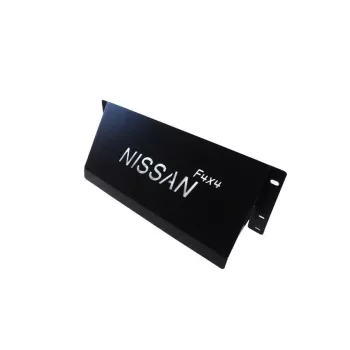   F4x4 steel steering linkage cover protects Nissan Patrol Y61 for original bumper