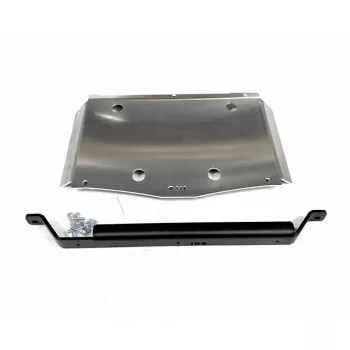   F4x4 aluminium manual gearbox cover protects Nissan Patrol Y61