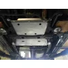   F4x4 Aluminium cover Set 3 pieces  protects Nissan Patrol Y61 (for original bumper, manual gearbox)