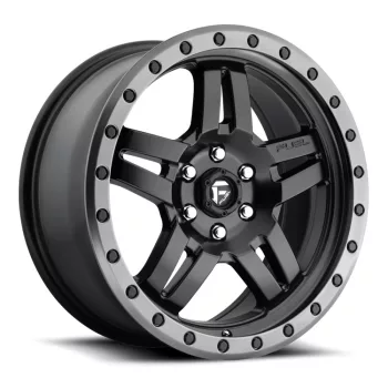   Alloy Wheel 15x8 ET-18 5x114.3 D557 Anza Matte Black GUN Metal Ring Fuel