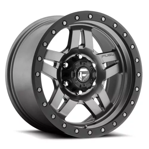 Alloy Wheel 17x8.5 ET-6 5x127 D558 Anza Matte Gunmetal/Black Bead Ring Fuel