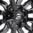 Alloy Wheel 18x8 ET35 5x114.3/5x120 D596 Sledge Matte Black/Gloss Black Lip Fuel