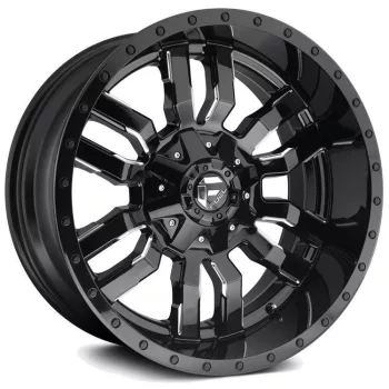   Alloy Wheel 18x8 ET35 5x127/5x110 D596 Sledge Matte Black/Gloss Black Lip Fuel