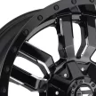Alloy Wheel 18x8 ET35 5x127/5x110 D596 Sledge Matte Black/Gloss Black Lip Fuel