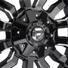   Alloy Wheel 18x8 ET35 5x127/5x110 D596 Sledge Matte Black/Gloss Black Lip Fuel