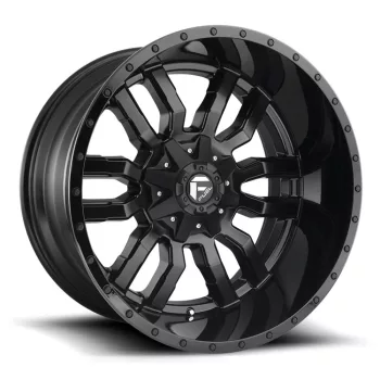   Alloy Wheel 20x9 ET20 6x135/6x139,7 D596 Sledge Matte Black Gloss Black LIP Fuel