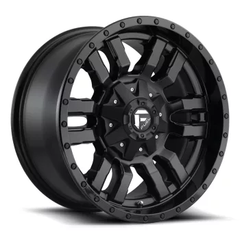   Alloy Wheel 22x9.5 ET19 6x135/6x139.7 D596 Sledge Matte Black Gloss Black LIP Fuel