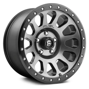   Alloy Wheel 17x9 ET-12 5x127 D601 Vector Matte Gunmetal/Black Bead Ring Fuel