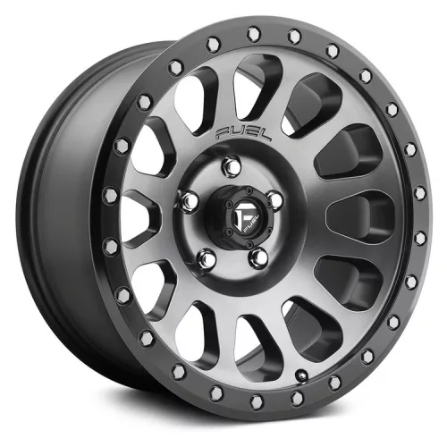 Alloy Wheel 17x9 ET-12 5x127 D601 Vector Matte Gunmetal/Black Bead Ring Fuel