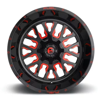   Alloy Wheel 22x10 ET-19 6x135/6x139,7 D612 Stroke Gloss Black/Red Tinted Clear Fuel