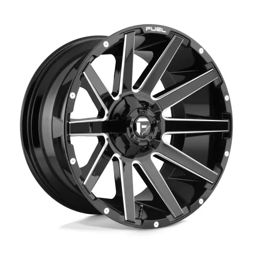 Alloy Wheel 18x9 ET-12 5x114.3/5x127 D615 Contra Gloss Black Milled Fuel