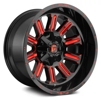   Alloy Wheel 20x9 ET20 5x127/5x139.7 D621 Hardline Gloss Black Red Tinted Clear Fuel