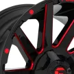 Alloy Wheel 18x9 ET-12 6x135/6x139,7 D643 Contra Gloss Black RED Tinted Clear Fuel