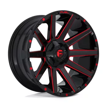   Alloy Wheel 18x9 ET1 6x135/6x139,7 D643 Contra Gloss Black RED Tinted Clear Fuel