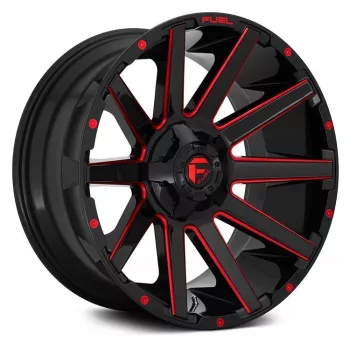   Alloy Wheel 20x9 ET20 5x139.7/5x150 D643 Contra Gloss Black/Red Tinted Clear Fuel