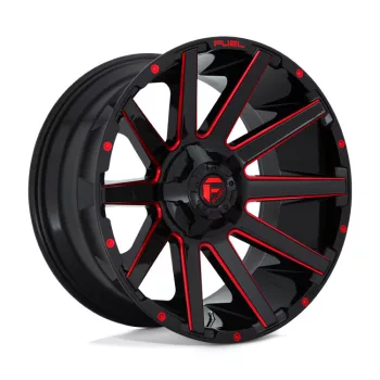   Alloy Wheel 20x9 ET2 6x135/6x139.7 D643 Contra Gloss Black RED Tinted Clear Fuel