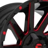  Alloy Wheel 22x10 ET-19 6x139,7/6x135 D643 Contra Gloss Black/Candy Red Fuel