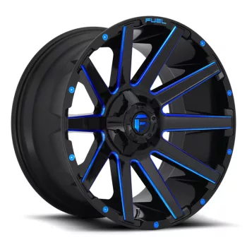   Alloy Wheel 22x10 ET-19 6x135/6x139,7 D644 Contra Gloss Black/Blue Tinted Clear Fuel