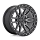 Alloy Wheel 17x9 ET1 6x135 D680 Rebel Matte GUN Metal Black Bead Ring Fuel