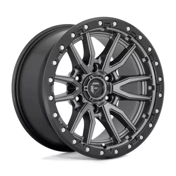   Alloy Wheel 18x9 ET20 6x139,7 D680 Rebel Matte GUN Metal Black Bead Ring Fuel