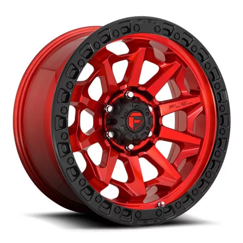Alloy Wheel 18x9 ET20 5x127 D695 Covert Candy RED Black Bead Ring Fuel