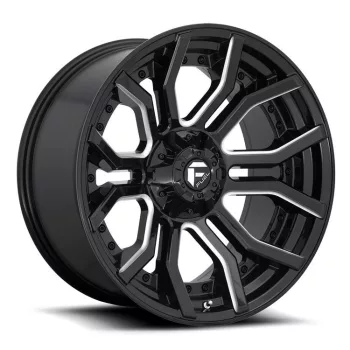   Alloy Wheel 20x9 ET1 5x127/5x139.7 D711 Rage Gloss Black Milled Fuel