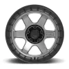   Alloy Wheel 17x9 ET1 5x127 D752 Block Matte Gunmetal W/ Black Ring Fuel