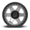   Alloy Wheel 17x9 ET1 6x114.3 D752 Block Matte Gunmetal/Black Ring Fuel