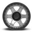 Alloy Wheel 17x9 ET1 6x114.3 D752 Block Matte Gunmetal/Black Ring Fuel