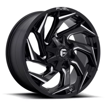   Alloy Wheel 20x9 ET20 5x114.3/5x127 D753 Reaction Gloss Black Milled Fuel