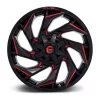   Alloy Wheel 20x9 ET1 5x114.3/5x127 D755 Reaction Gloss Black Milled W/ RED Tint Fuel